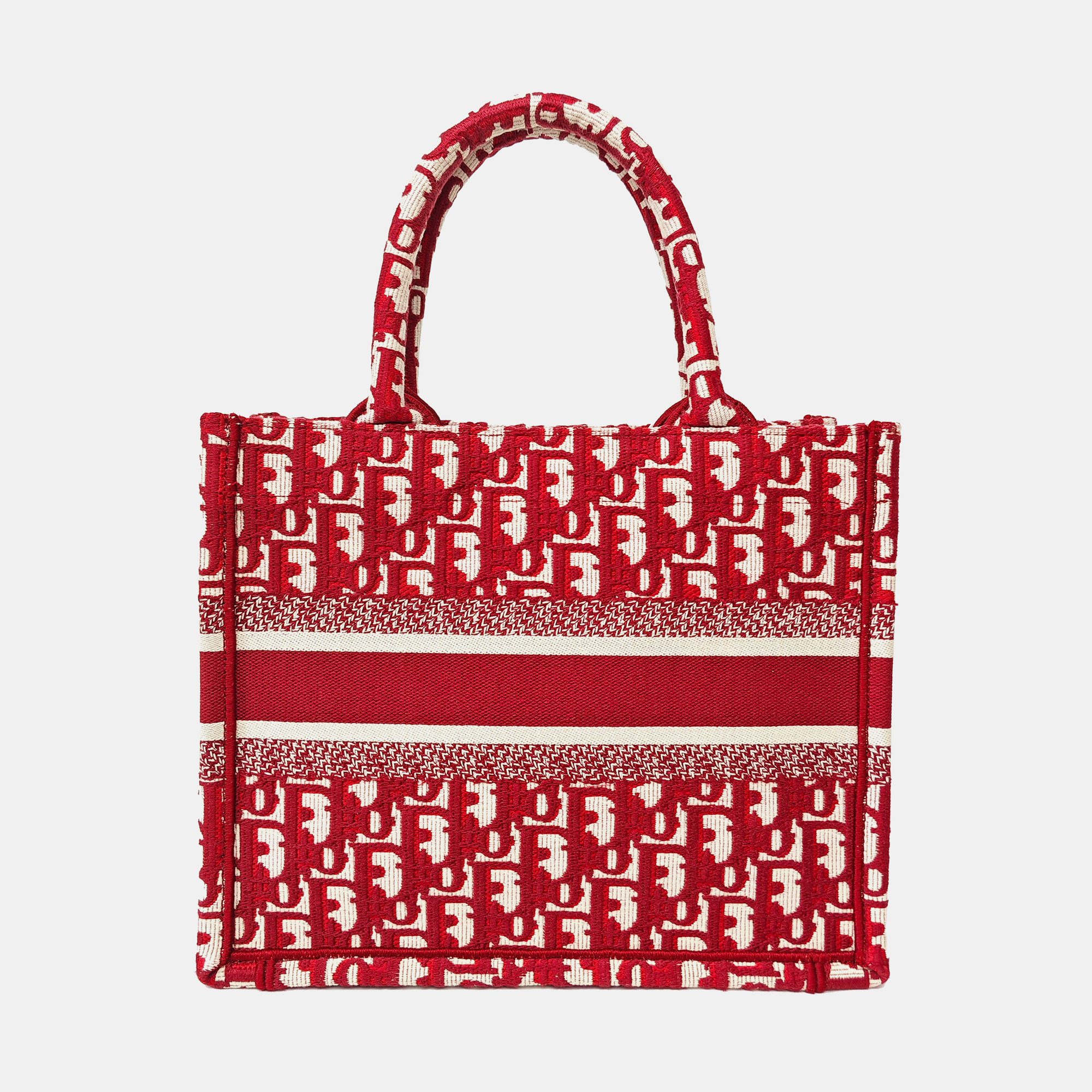 Book Tote Small Oblique Canvas Red