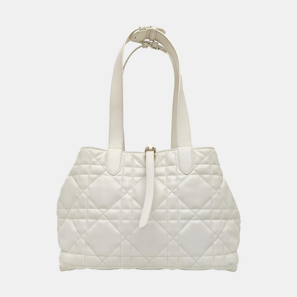 Toujours Medium Cannage Calfskin White