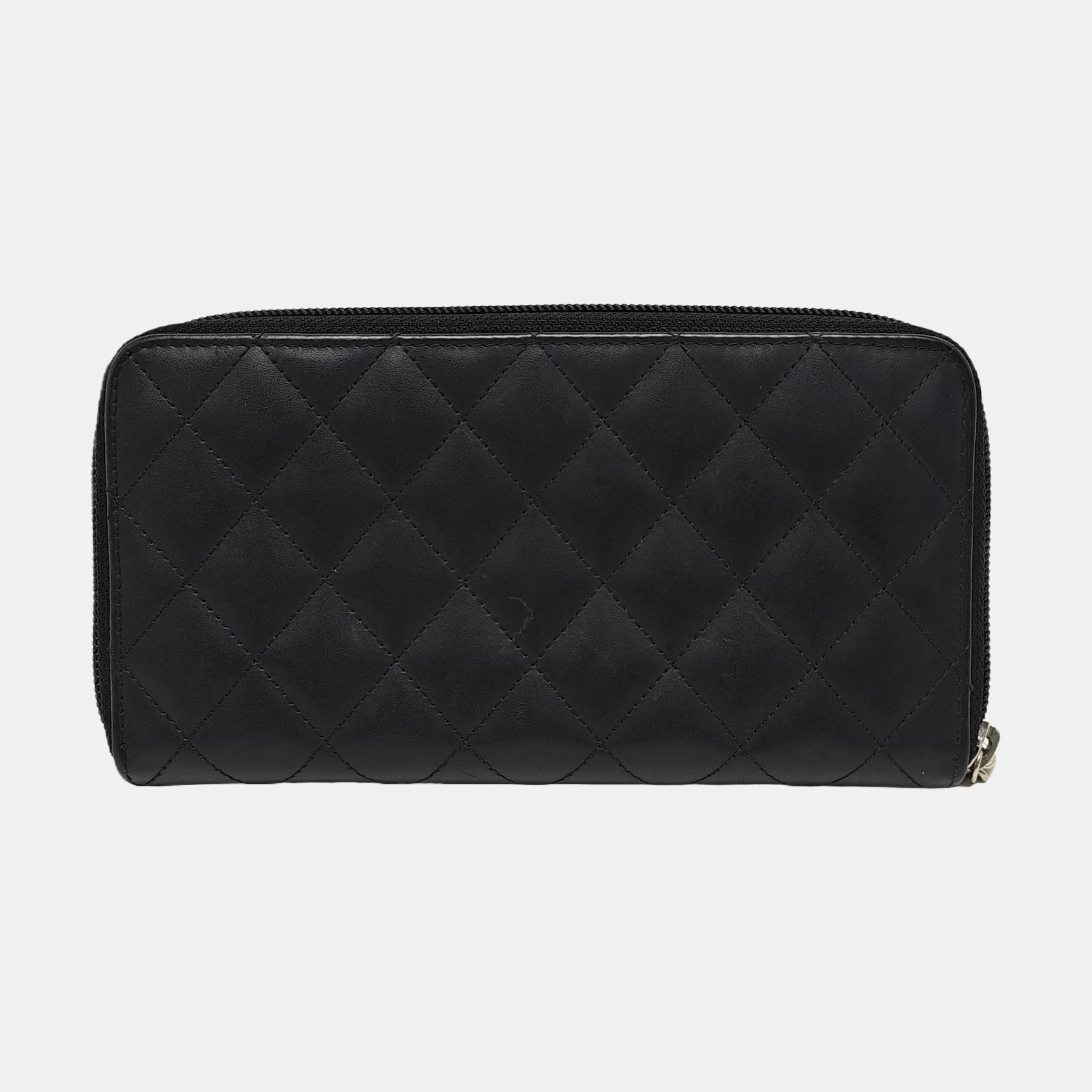 CAMBON Quilted Calfskin Black Wallet