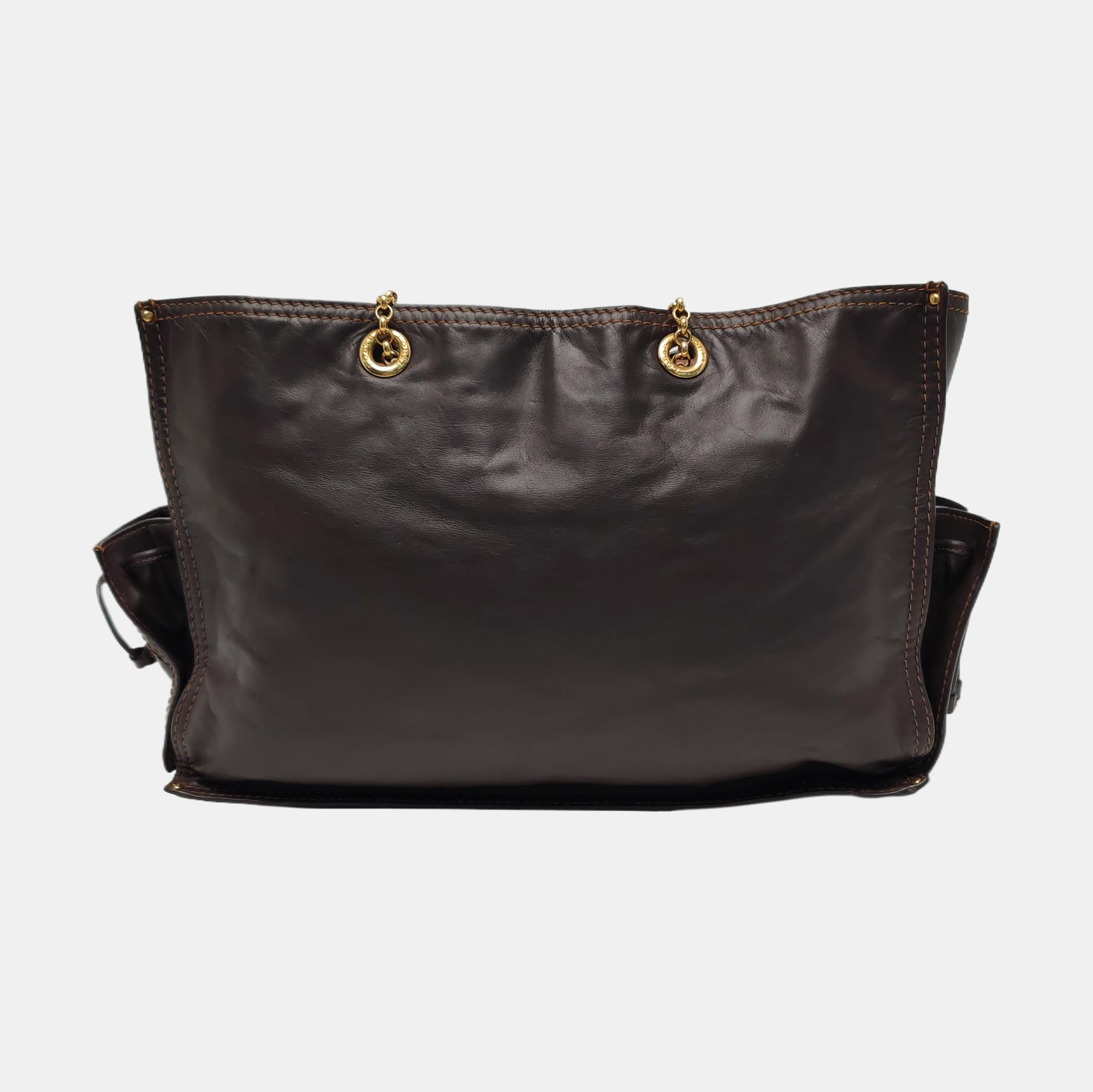 Calfskin Tote Bag Brown