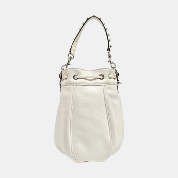 Calfskin Bucket Bag White