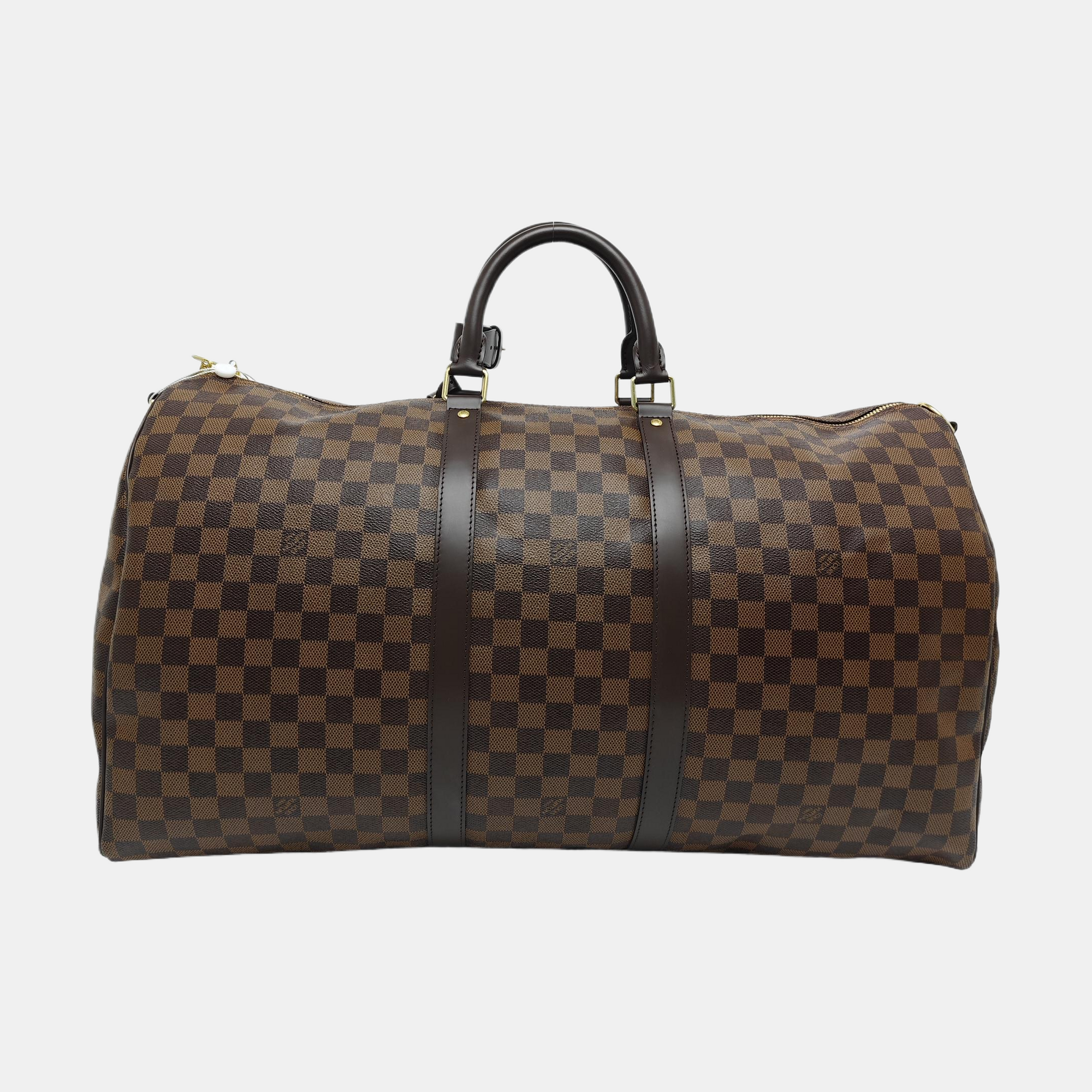 Authenticated pre-owned  KEEPALL 55 Coated Canvas Brown - Shoulder Bag at Looply