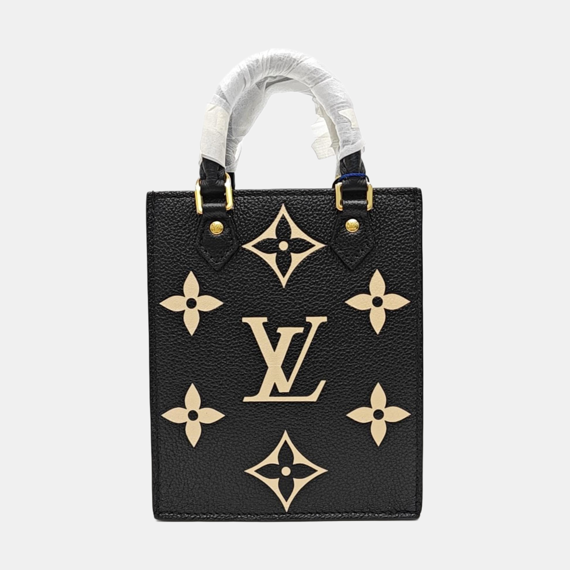 SAC PLAT Mini Monogram Calfskin Black