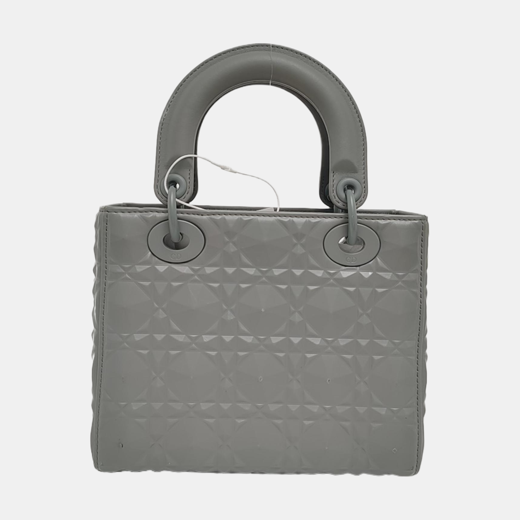 Authenticated pre-owned  Lady Dior Small Quilted Calfskin Grey - Crossbody Bag at Looply