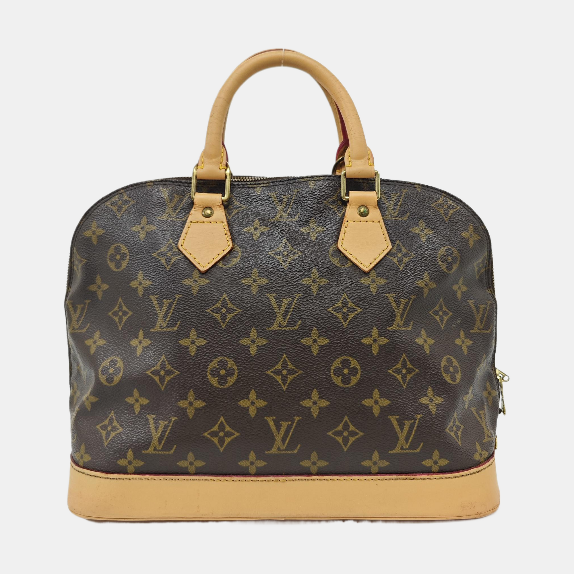 ALMA PM Monogram Coated Canvas Brown