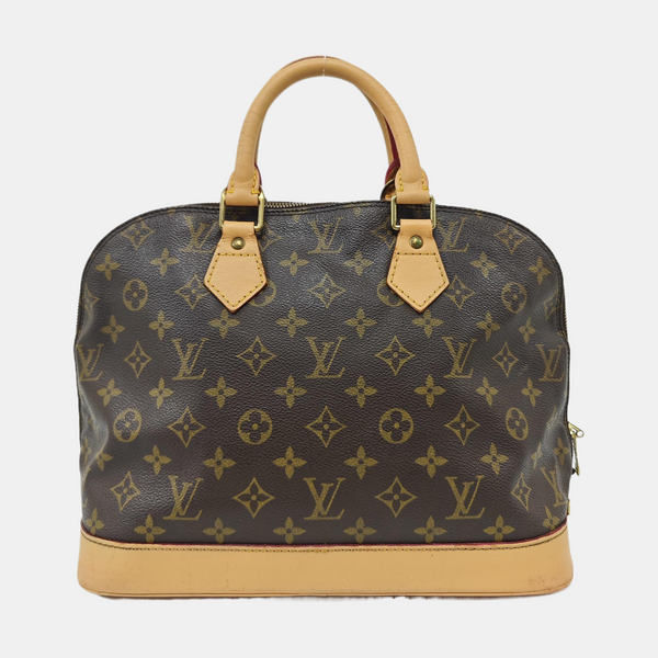 ALMA PM Monogram Coated Canvas Brown