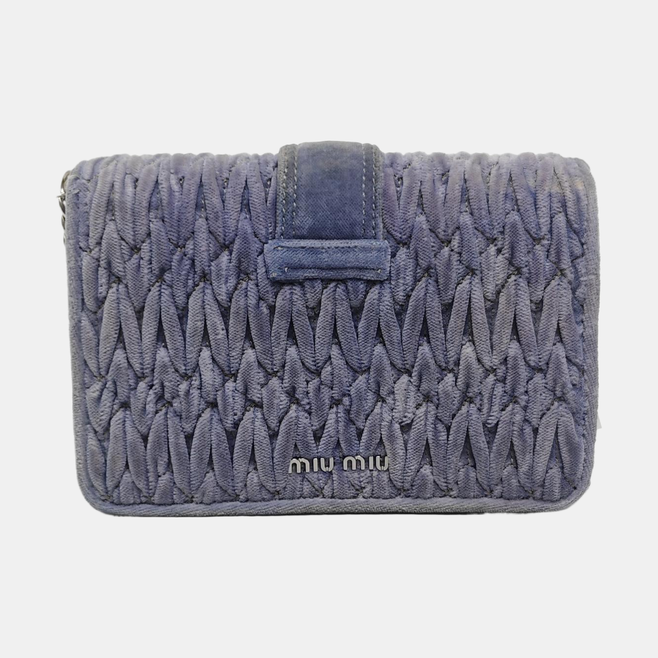 Velvet Shoulder Bag Blue