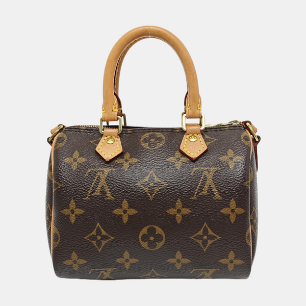 SPEEDY Nano Monogram Coated Canvas Brown