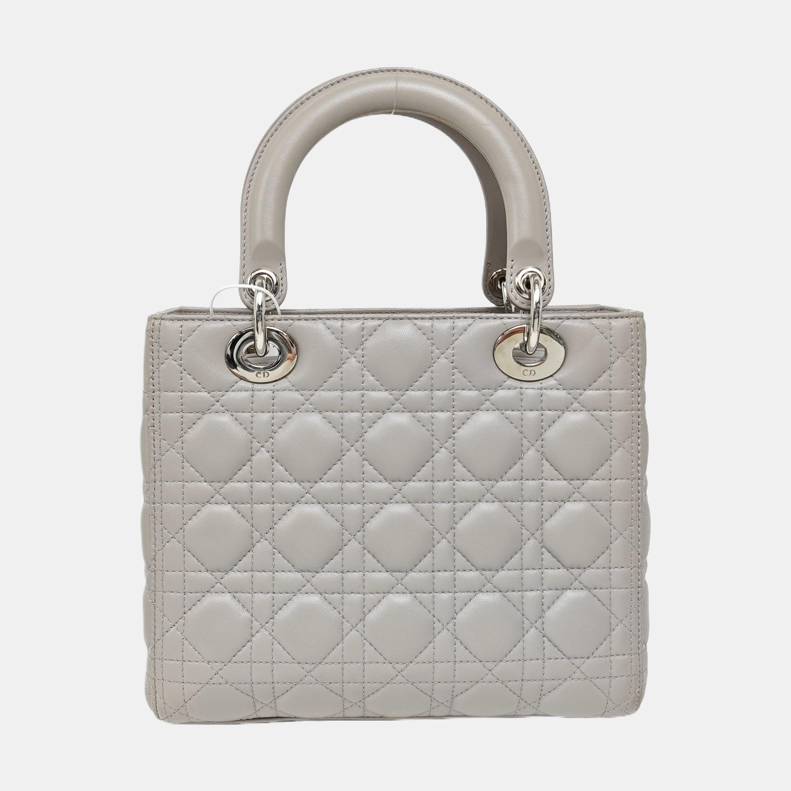 Lady Dior Medium Cannage Lambskin Gray