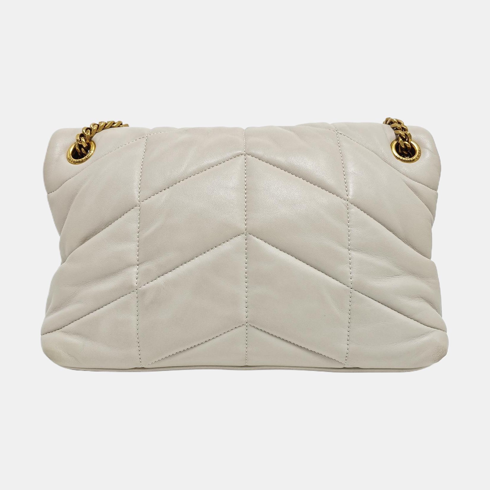 PUFFER Small Quilted Lambskin Gray