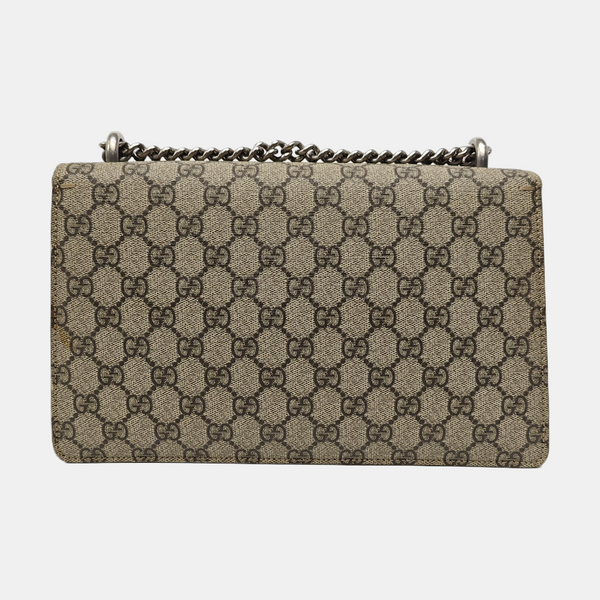 Dionysus Small Monogram Coated Canvas Beige