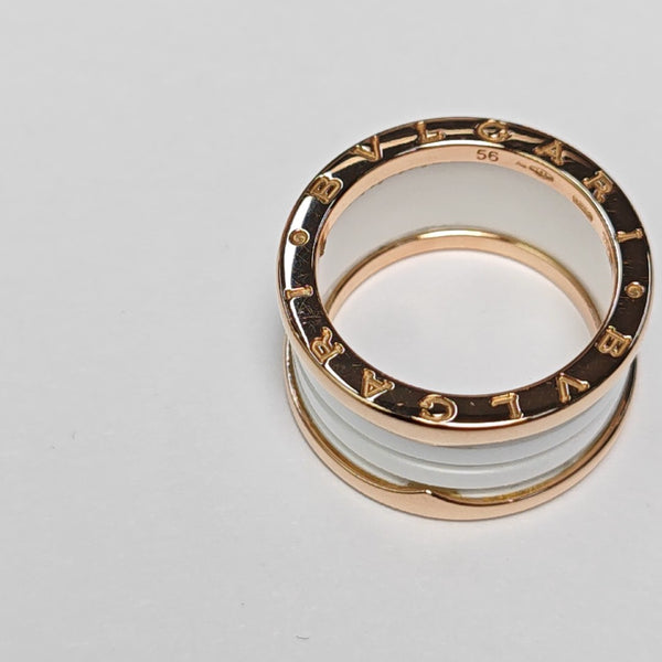 B.ZERO1 18k Rose Gold Ring EU 56