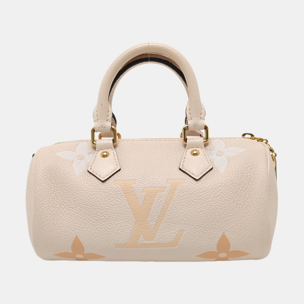 PAPILLON BB Monogram Calfskin Beige