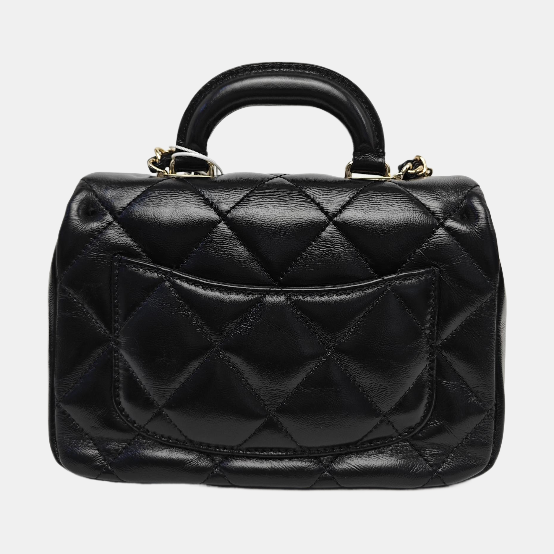 Quilted Lambskin Shoulder Bag Black