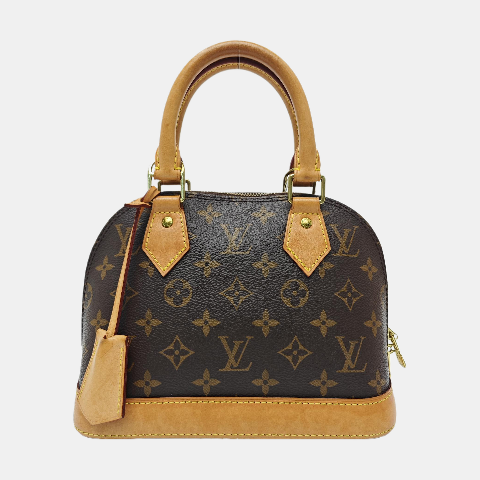 ALMA BB Monogram Coated Canvas Brown