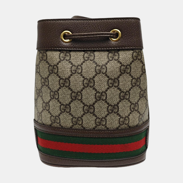 Ophidia Mini Monogram Coated Canvas Beige