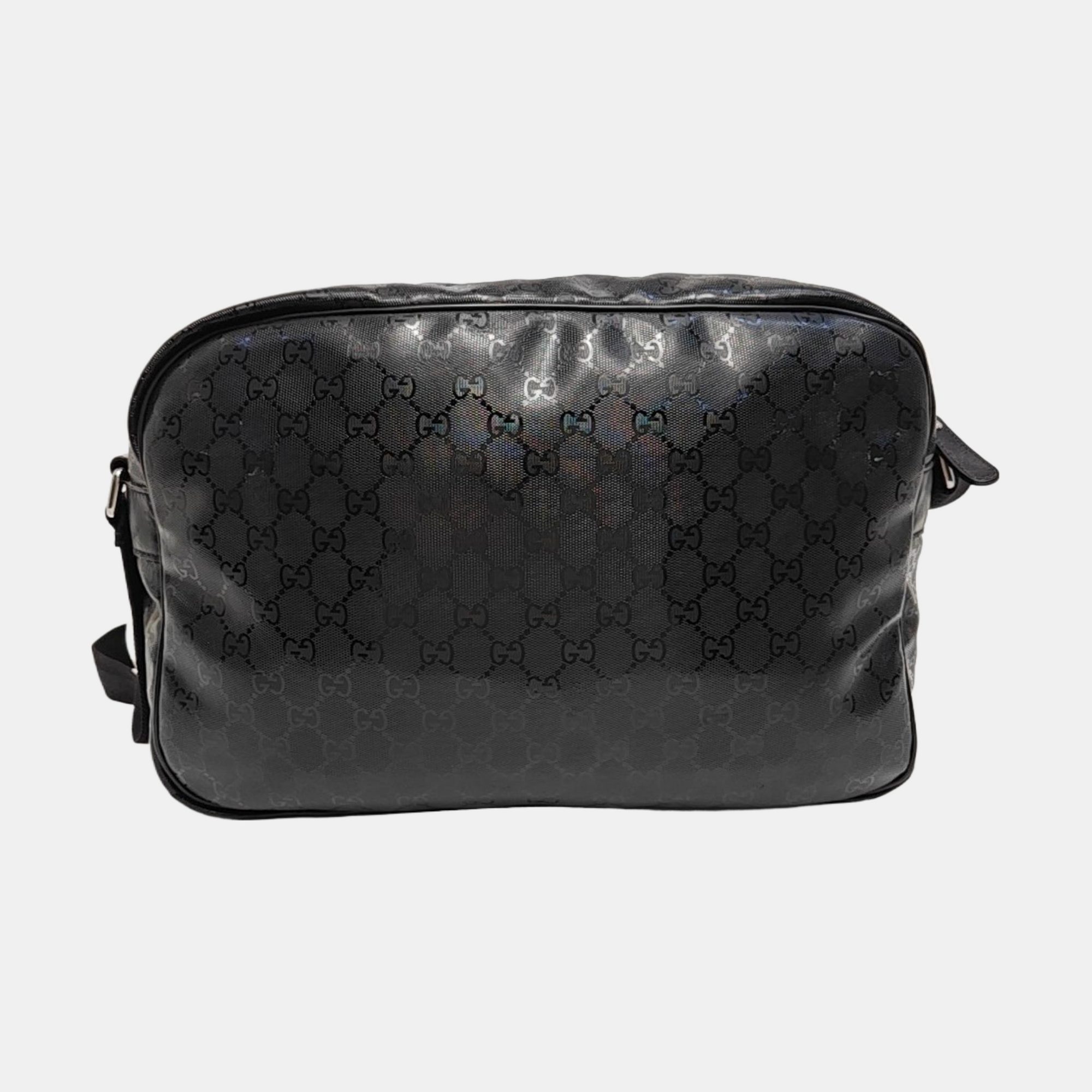Monogram Coated Canvas Crossbody Bag Black