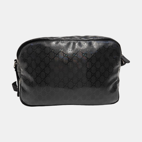 Monogram Coated Canvas Crossbody Bag Black