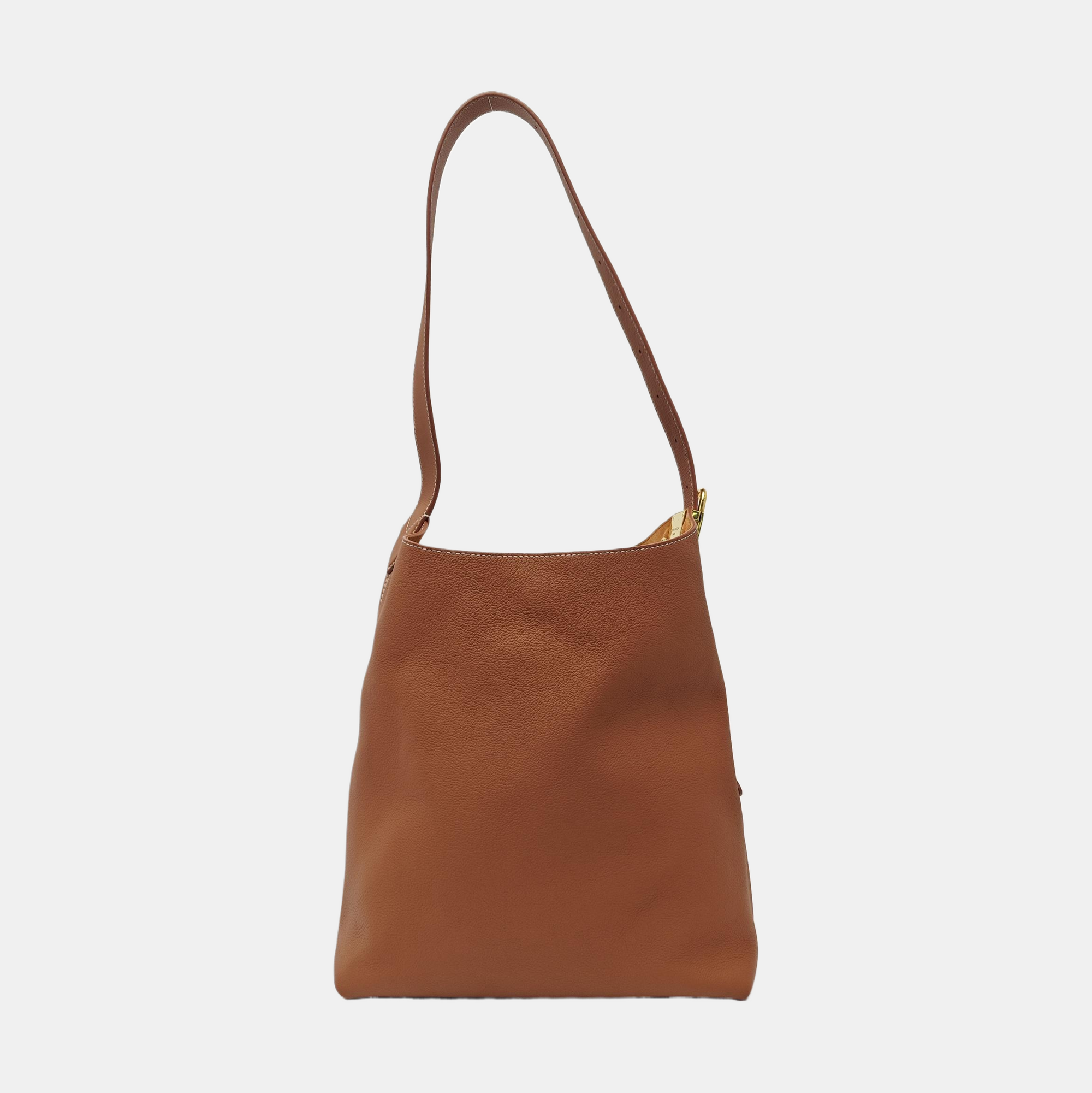 LOW KEY HOBO MM Monogram Calfskin Brown