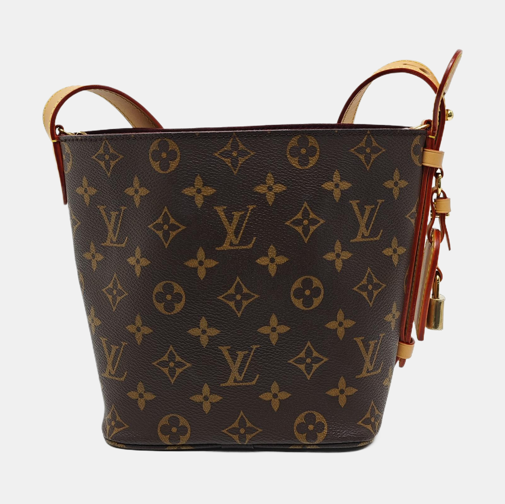 ALL IN BB Monogram Coated Canvas Brown