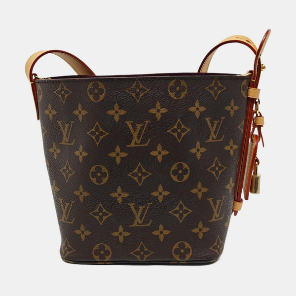 ALL IN BB Monogram Coated Canvas Brown