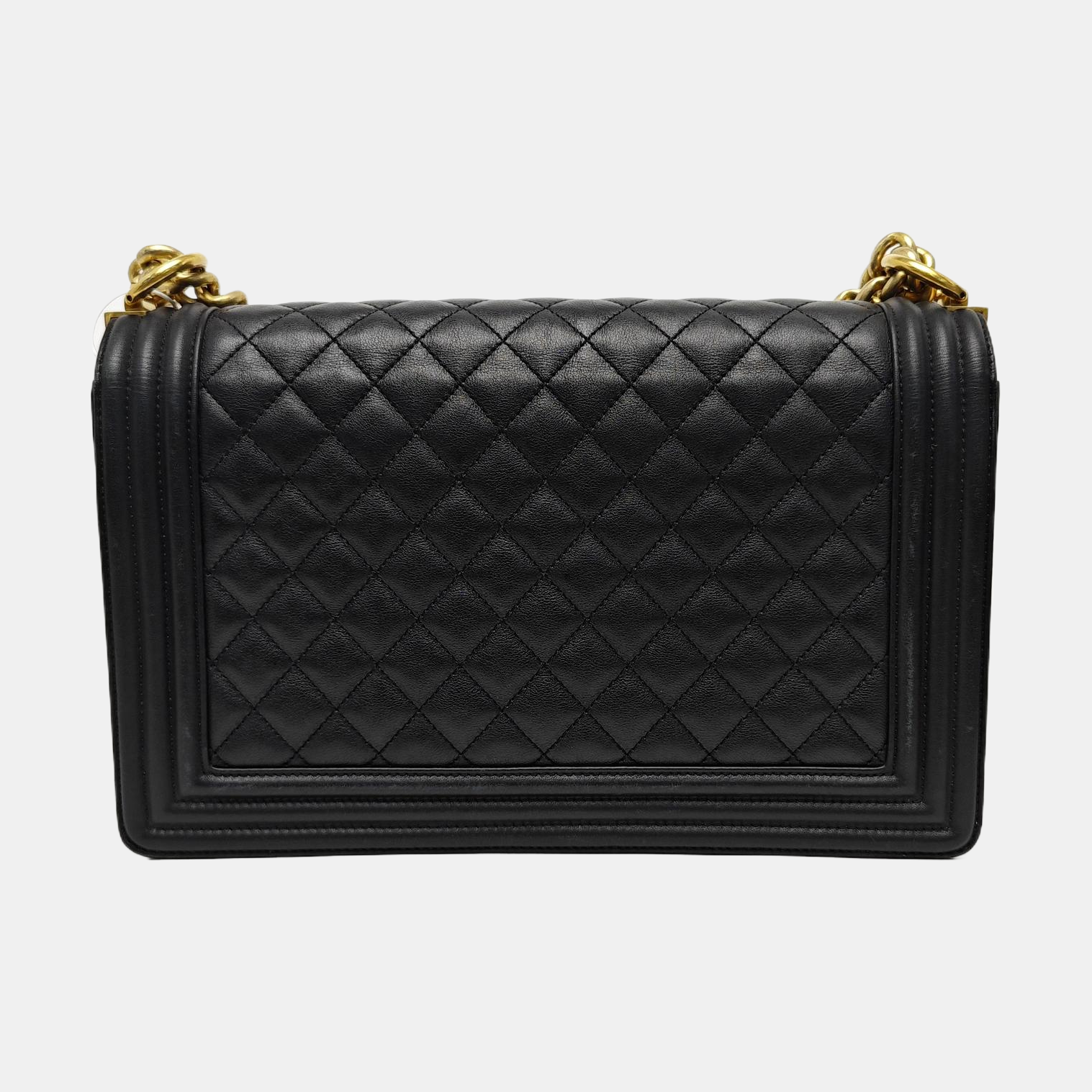 BOY CHANEL Large Quilted Calfskin Black