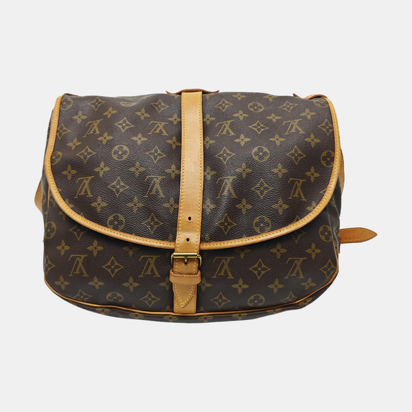 SAUMUR 35 Monogram Coated Canvas Brown