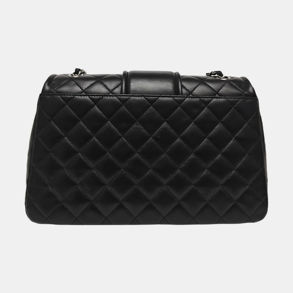 Quilted Lambskin Shoulder Bag Large Black