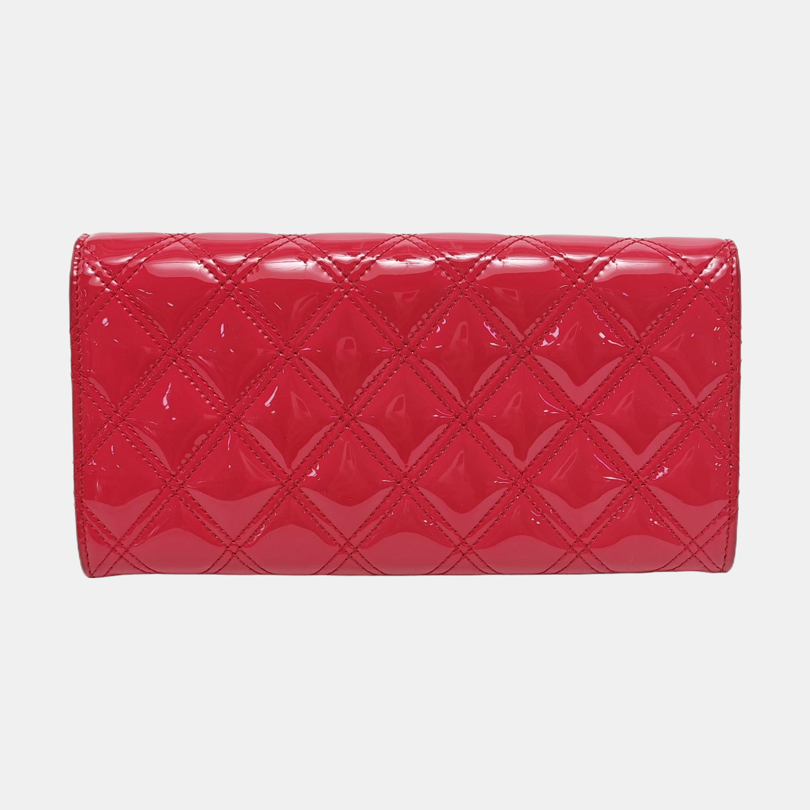 Quilted Patent Leather Wallet Pink