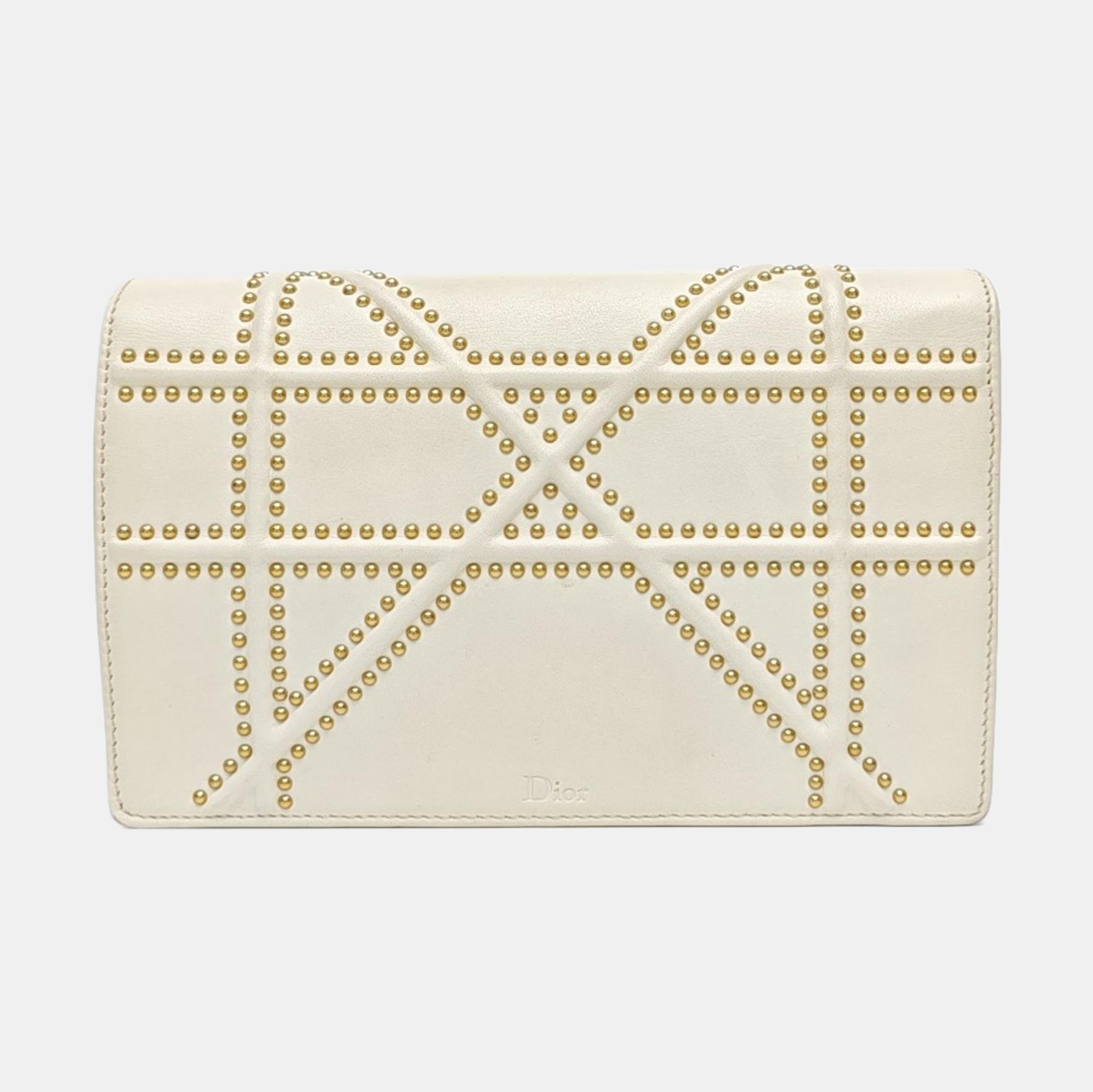 Diorama Cannage Lambskin White