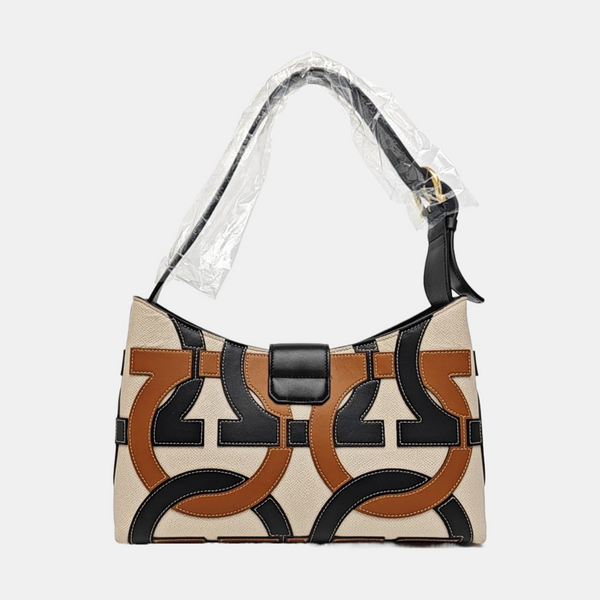 Quilted Calfskin Top Handle Bag Beige