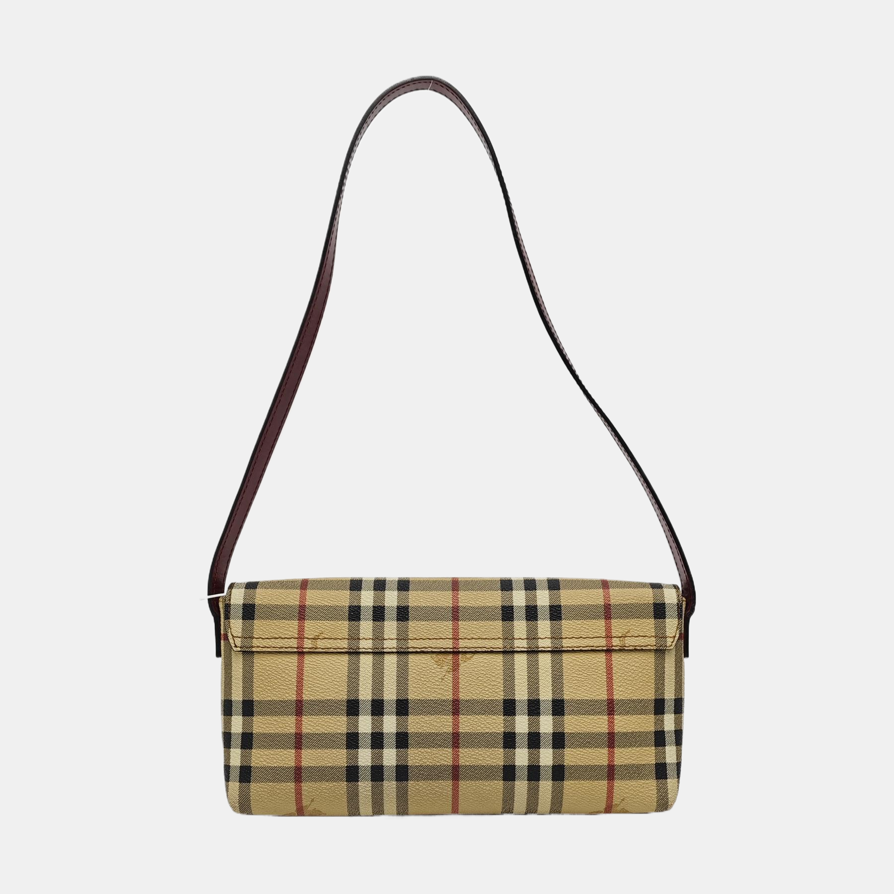 Coated Canvas Shoulder Bag Beige