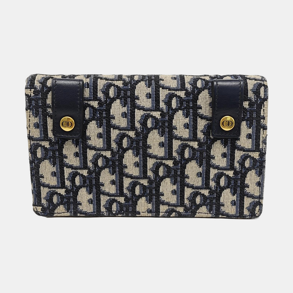 Saddle Mini Oblique Canvas Blue