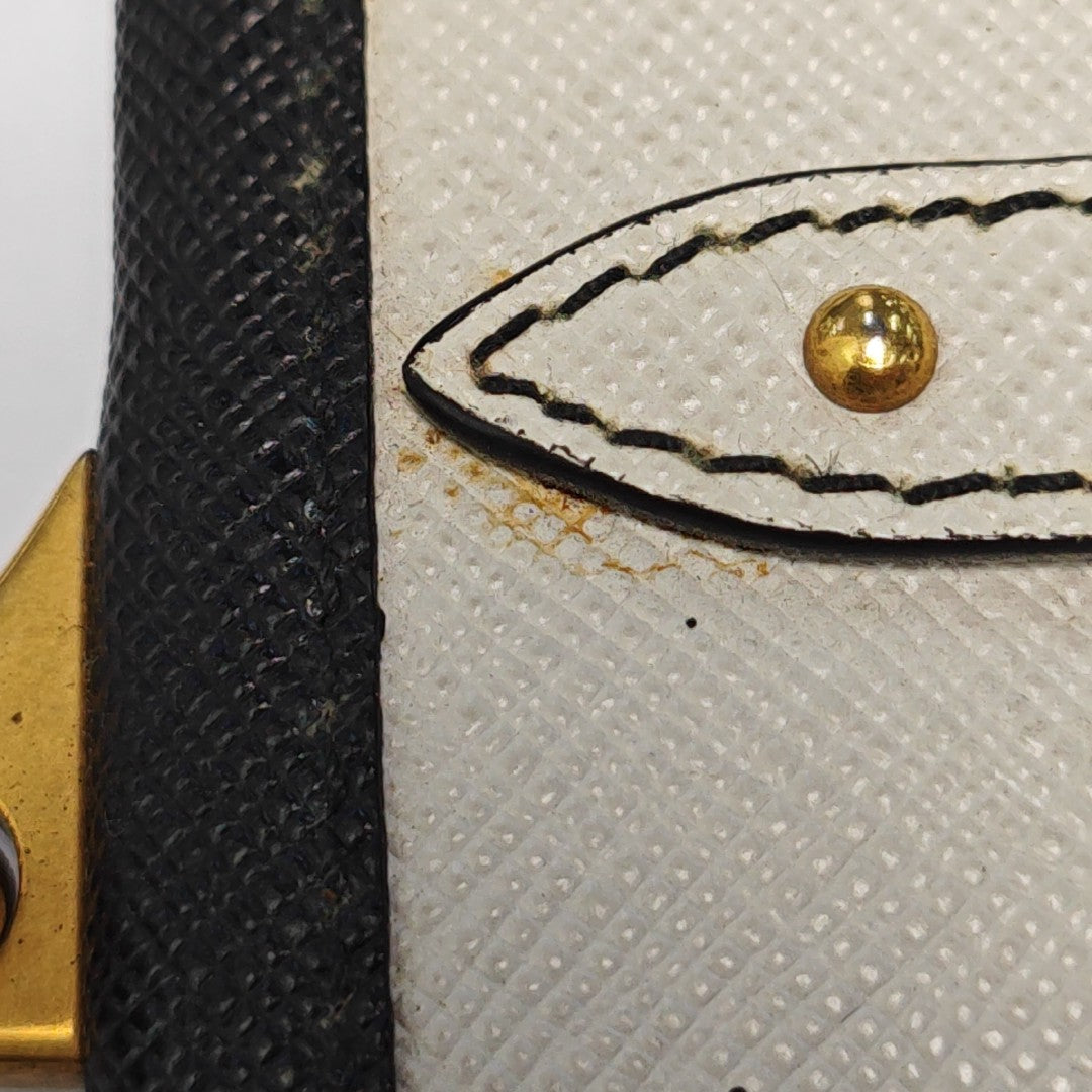 Leather Bag Charm White