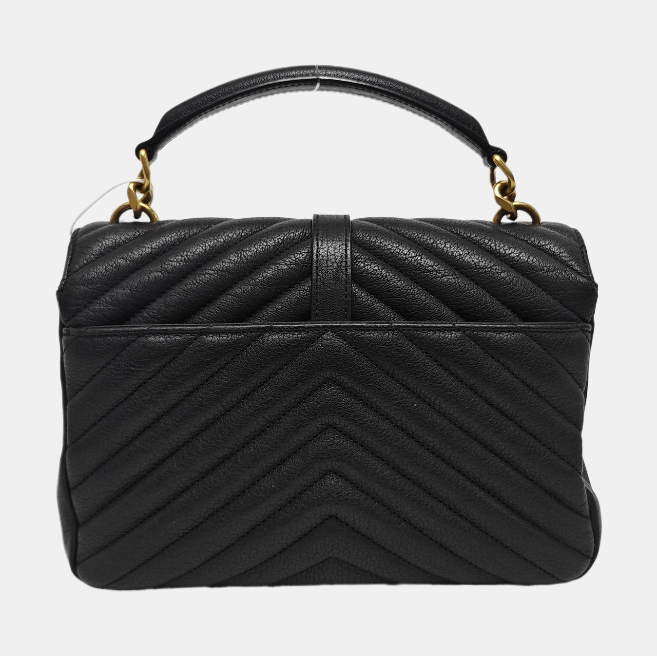 COLLEGE Medium Chevron Lambskin Black
