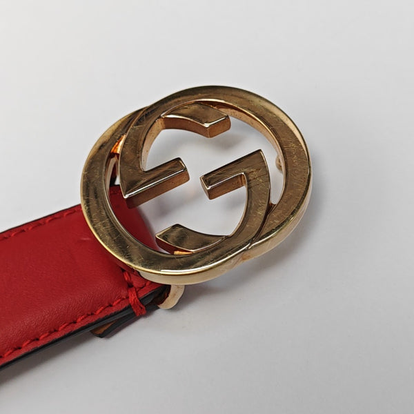 Leather Belt Red