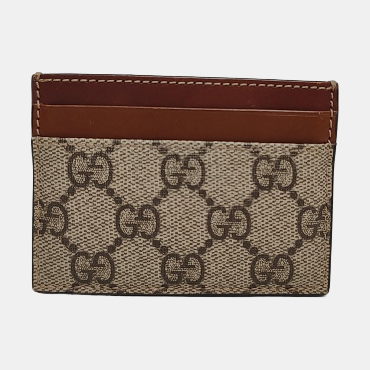 Monogram Coated Canvas Card Holder Brown