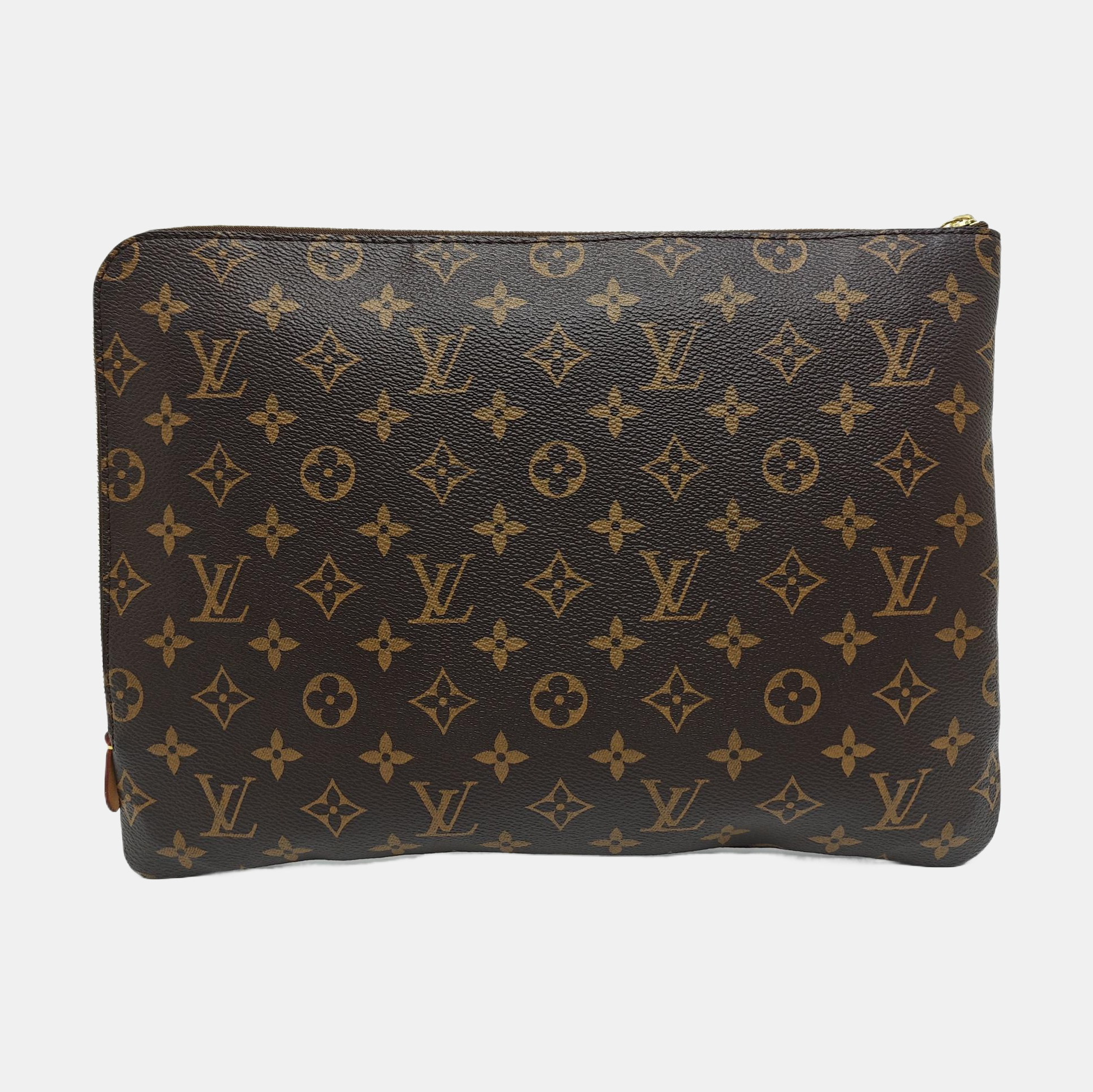 Etui Voyage MM Monogram Coated Canvas Brown