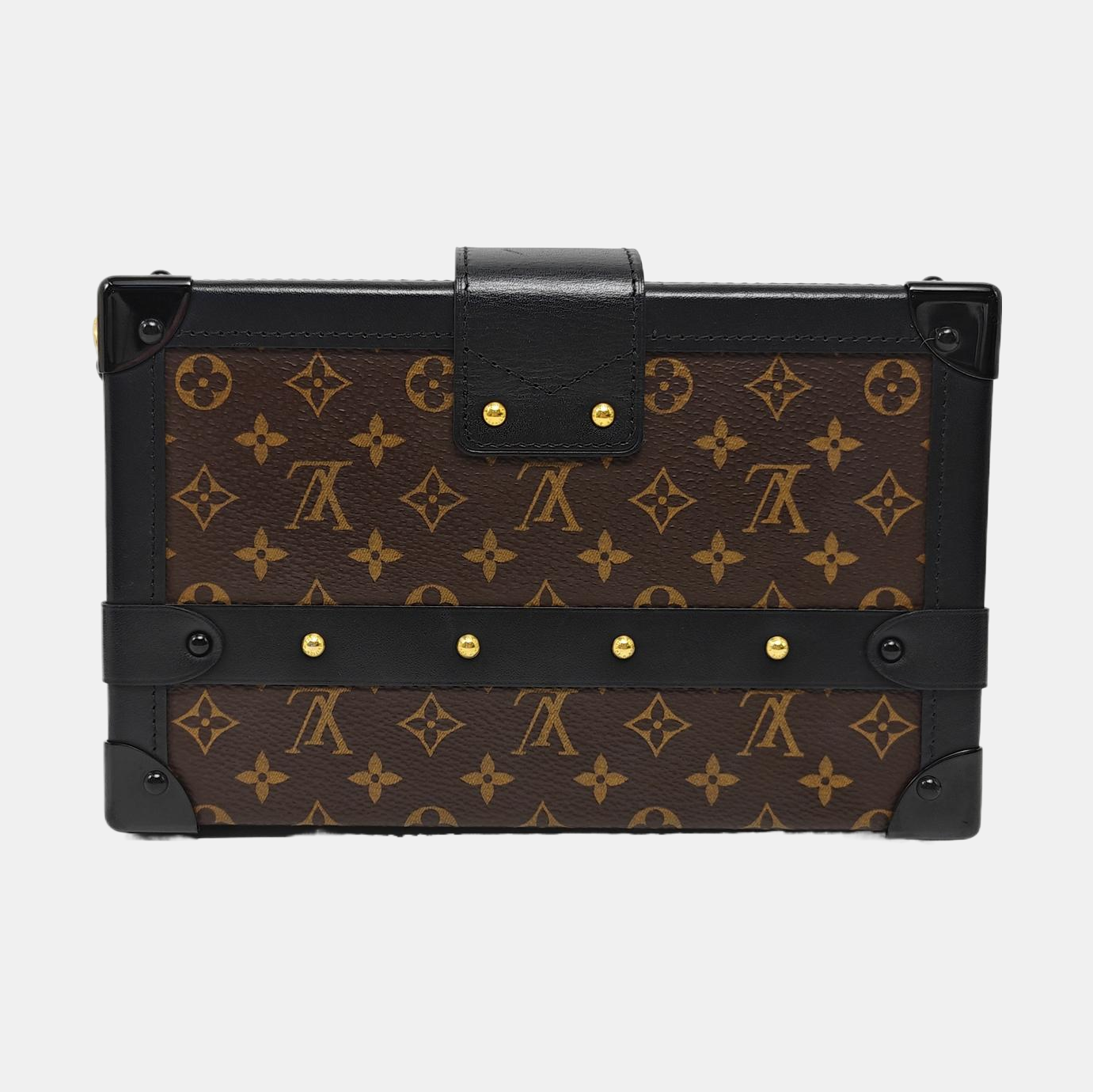 PETITE MALLE Monogram Coated Canvas Brown
