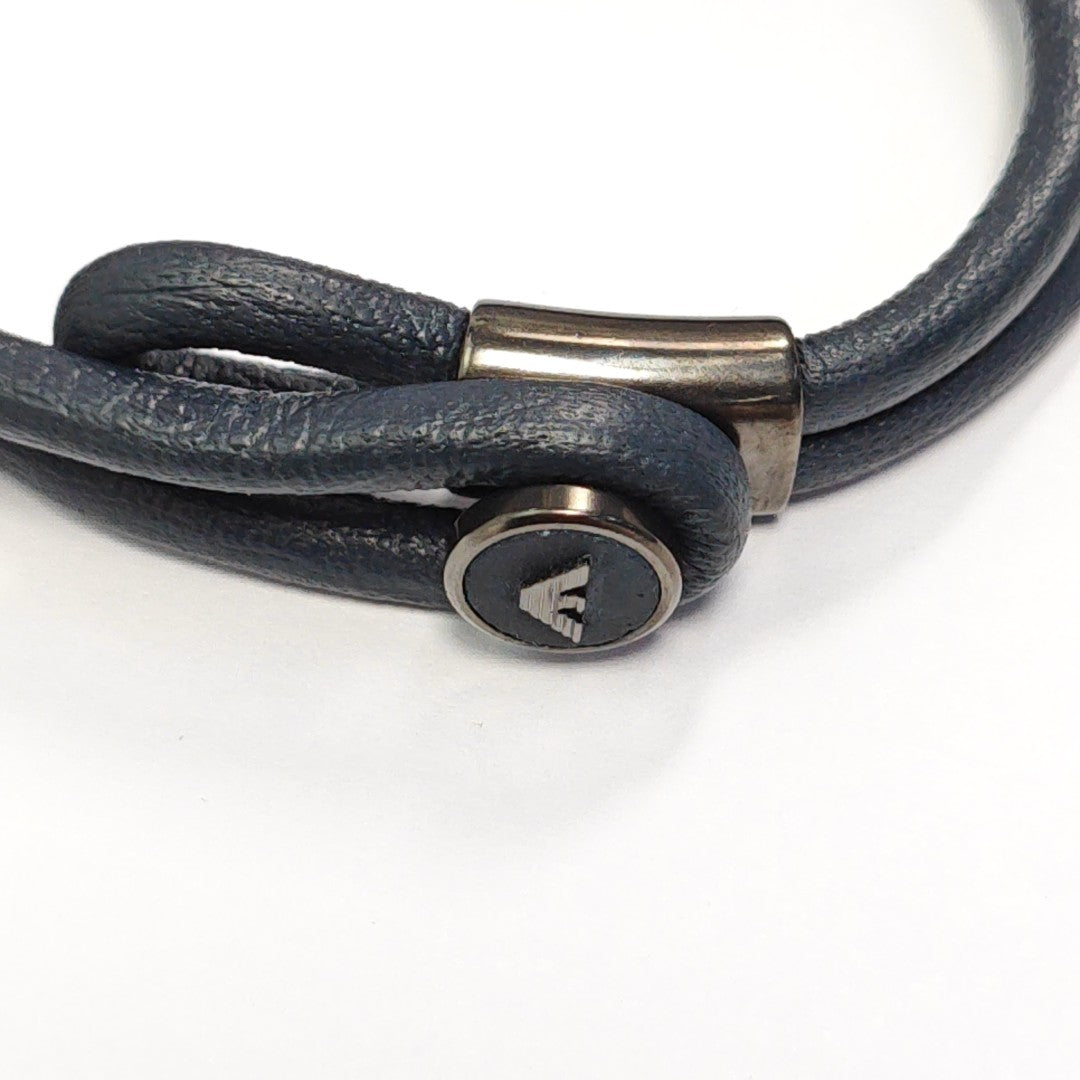 Leather Blue Bangle