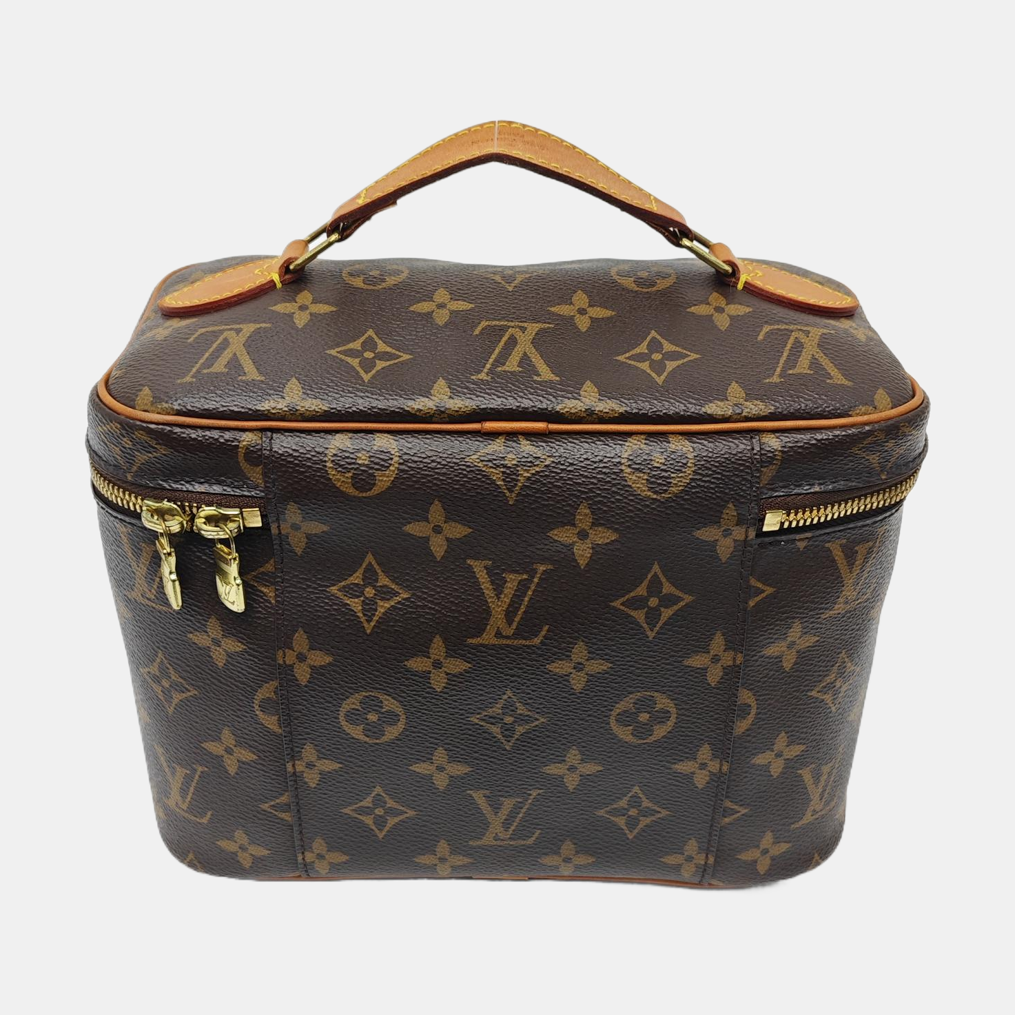 NICE BB Monogram Coated Canvas Brown