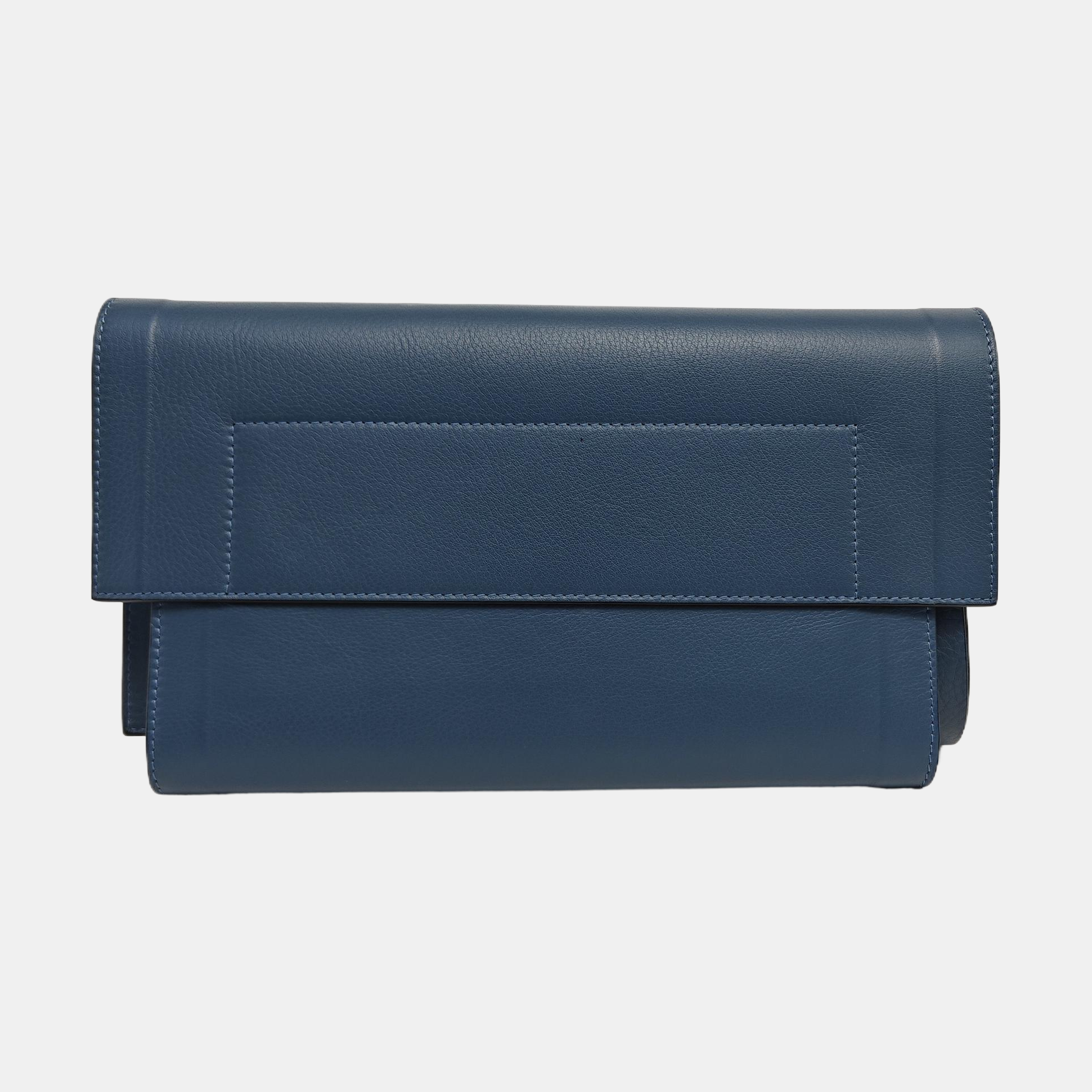 Calfskin Clutch Blue