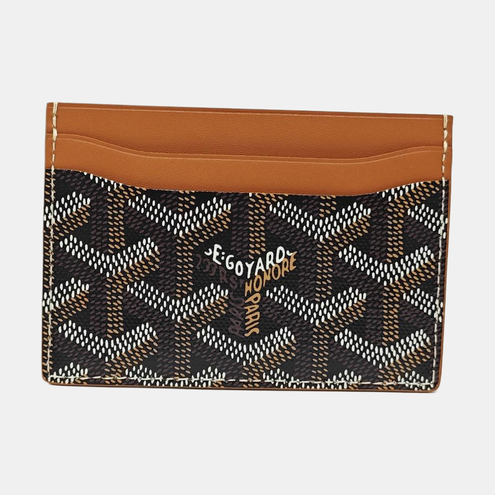 Coated Canvas Card Holder Black