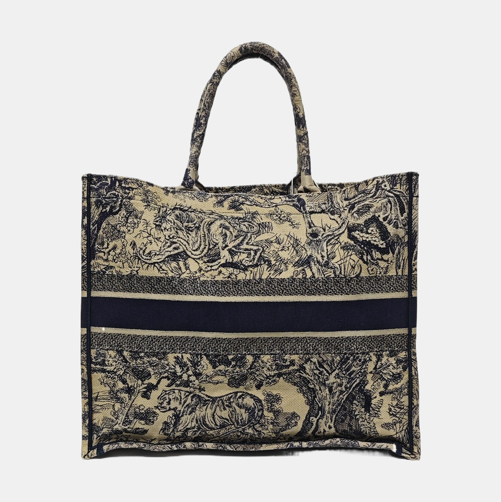 Book Tote Large Fabric Blue