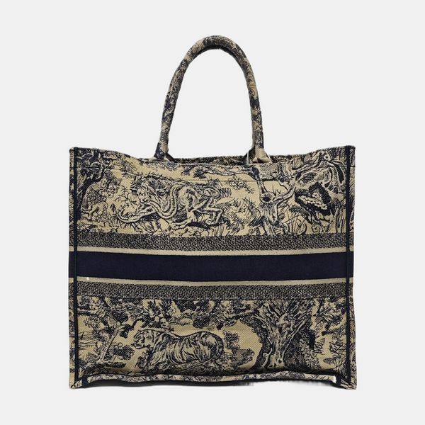 Book Tote Large Fabric Blue