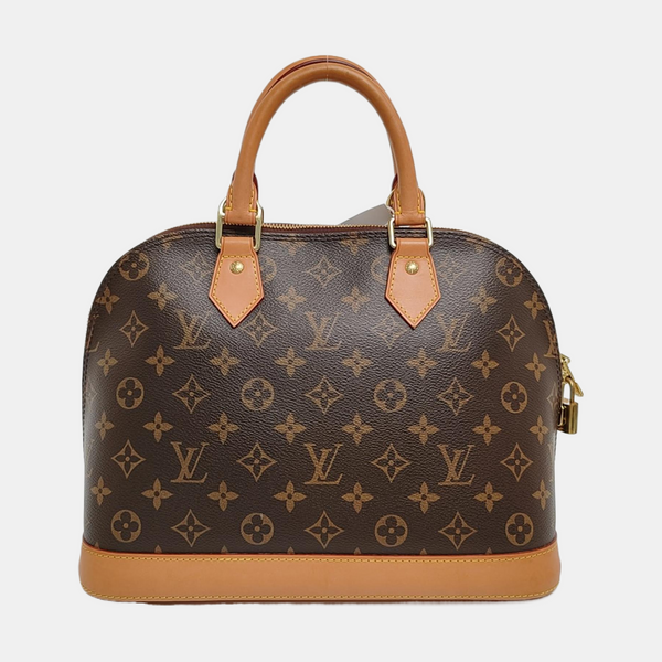 ALMA PM Monogram Coated Canvas Brown