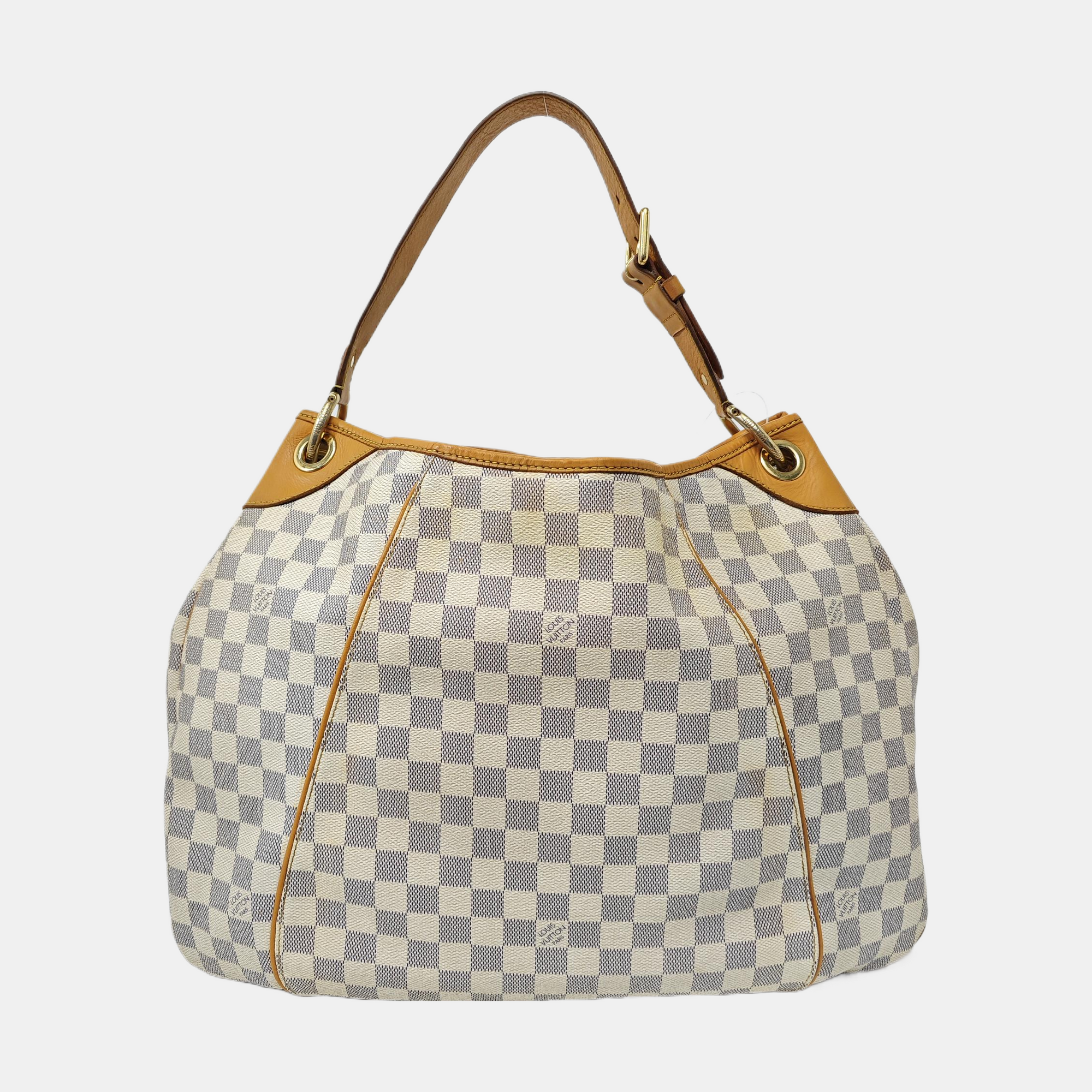 GALLIERA GM Damier Azur Coated Canvas White