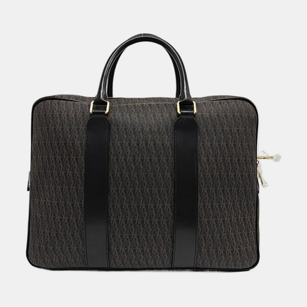 Coated Canvas Shoulder Bag Black