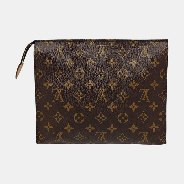 TOILET POCKET 26 Monogram Coated Canvas Brown
