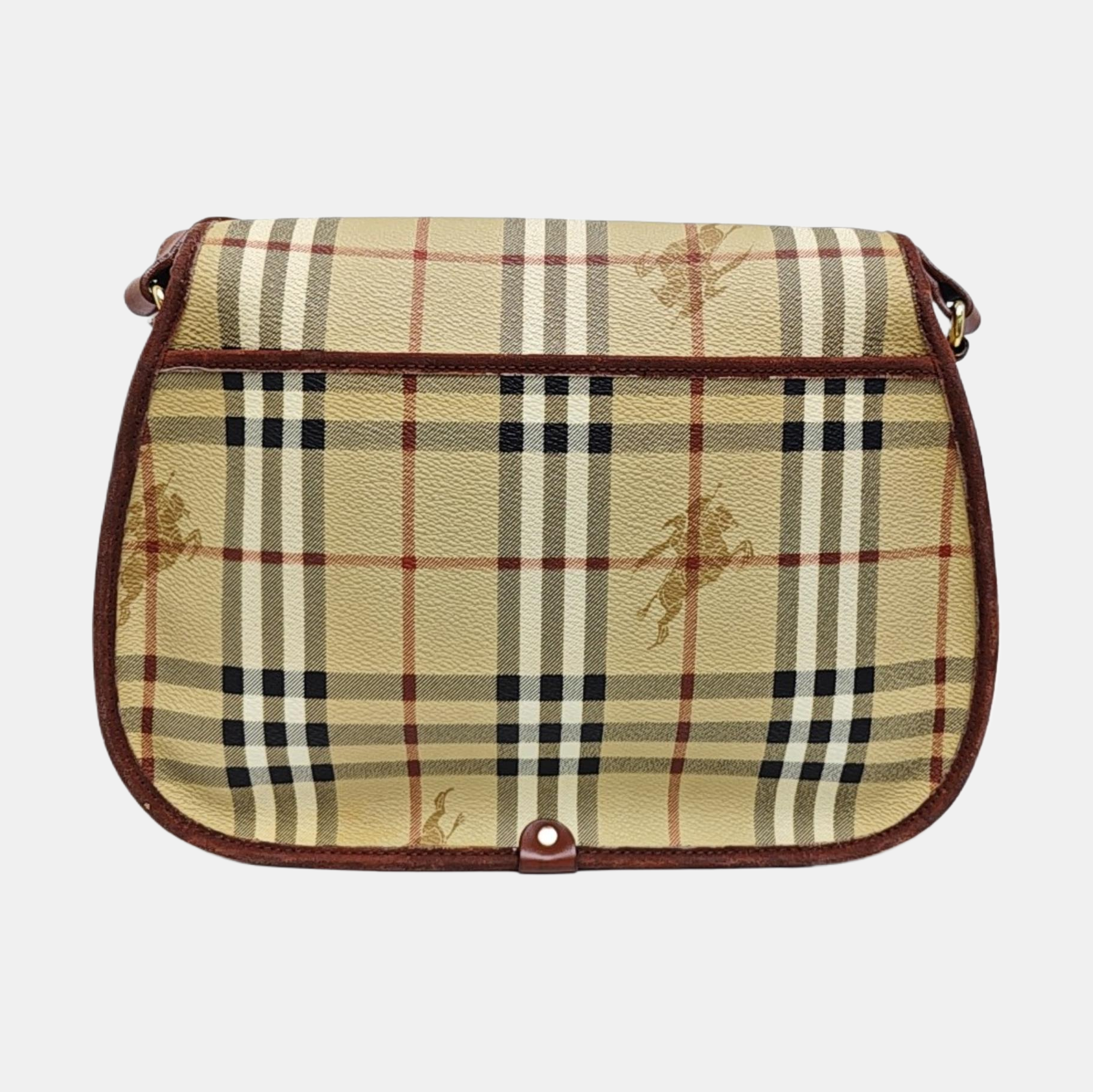 Coated Canvas Shoulder Bag Beige